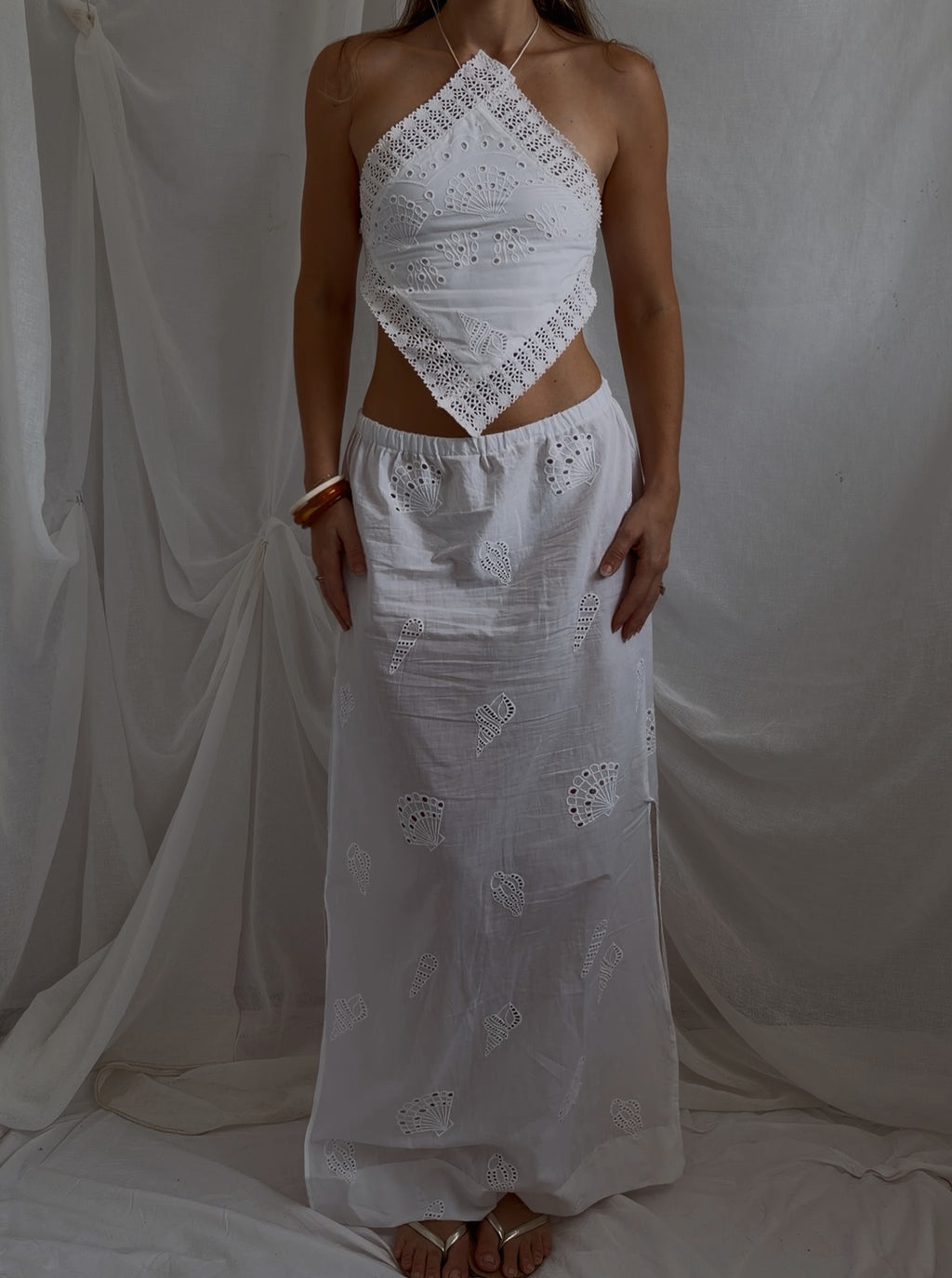 Alba Maxi Skirt- Conch