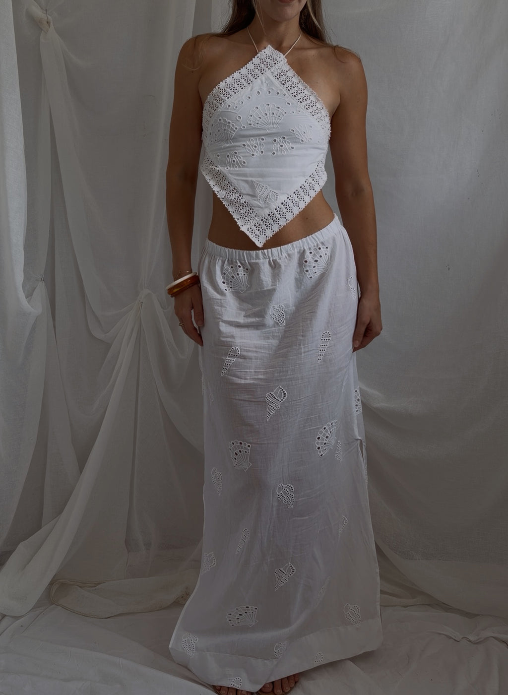 Alba Maxi Skirt- Conch