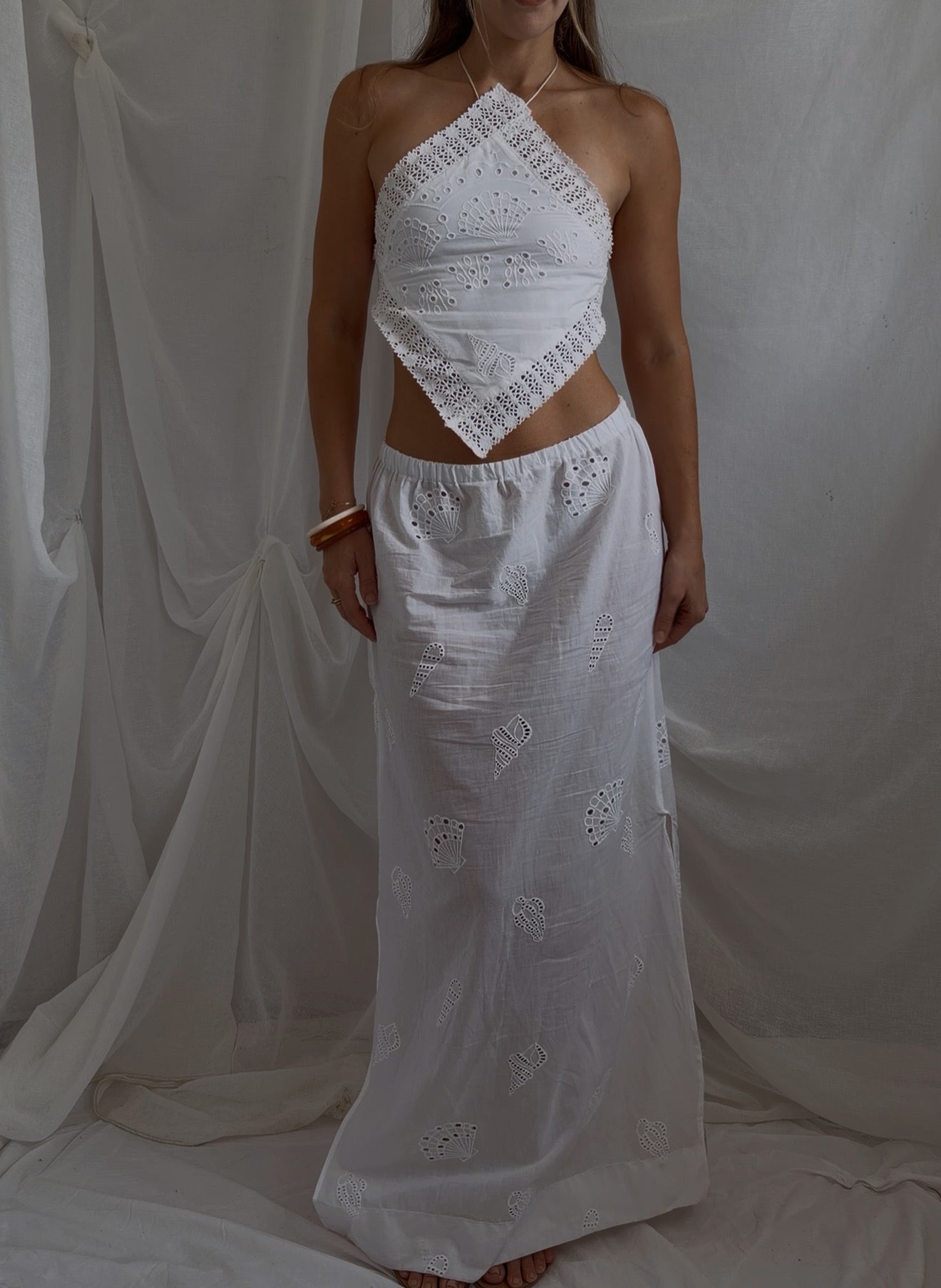 Alba Maxi Skirt- Conch