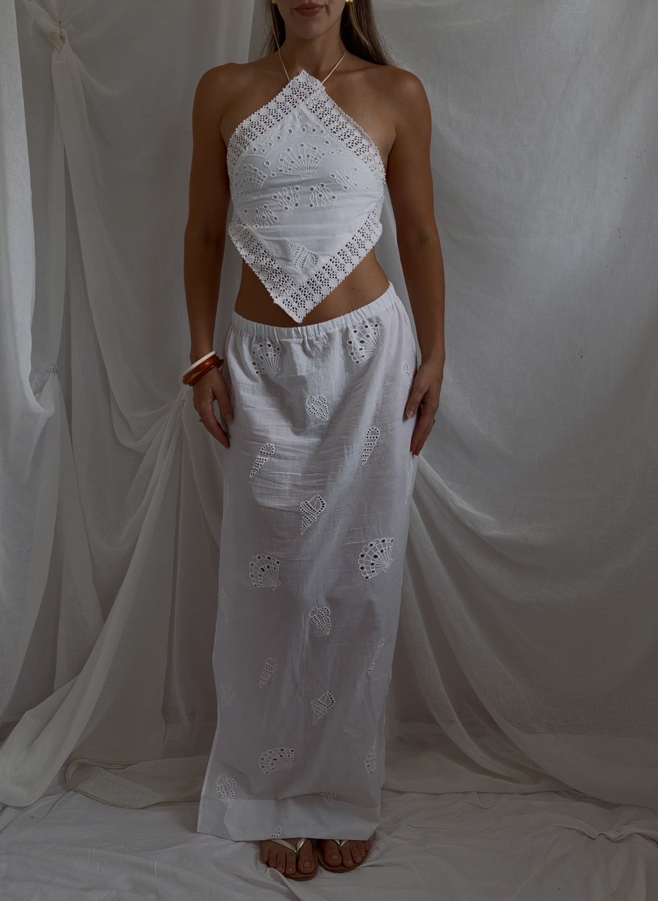 Alba Maxi Skirt- Conch